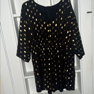 SHEIN Stylish Black Dress with Gold Dots